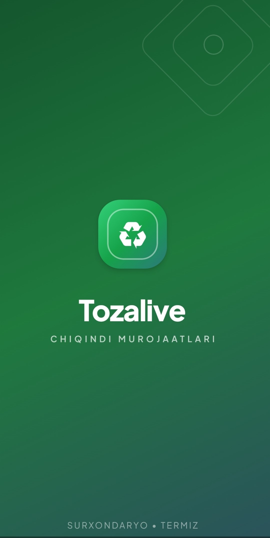 📢 HURMATLI VOHADOSHLAR! “TOZALIVE” MOBIL ILOVASIDAN FOYDALANING!