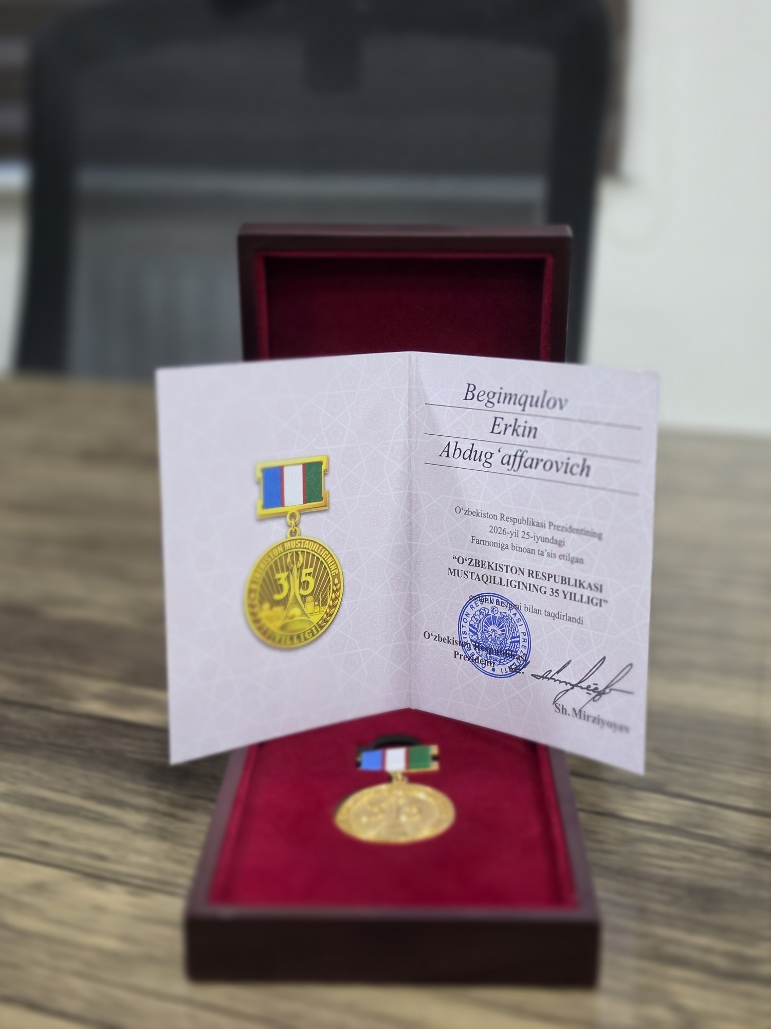  YUKSAK E’TIROF — FIDOKORONA MEHNATGA MUNOSIB BAHO — 5